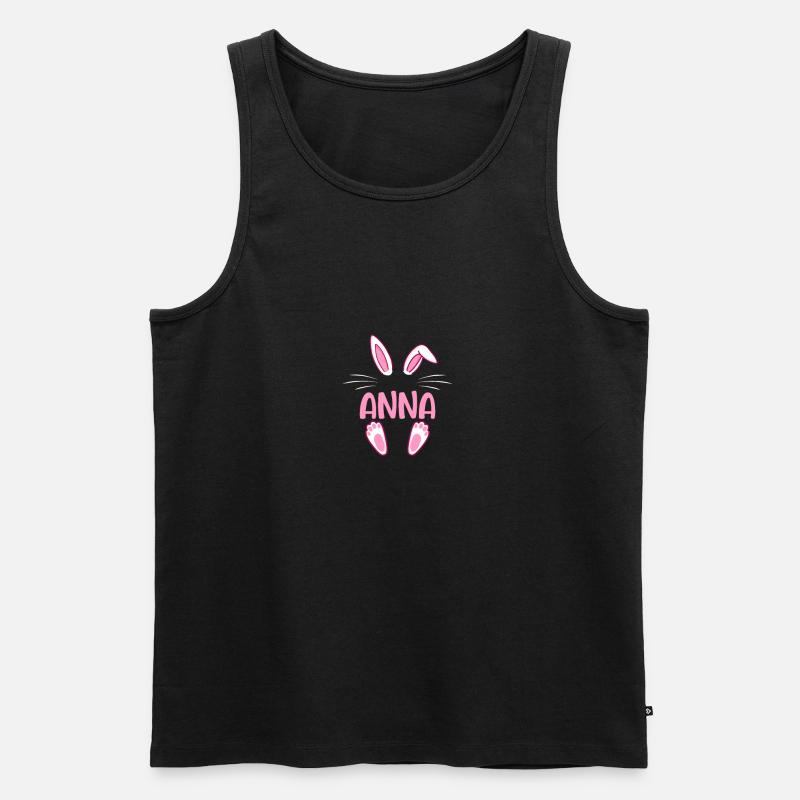 ANNA Easter - Männer Premium Bio Tank Top - Schwarz