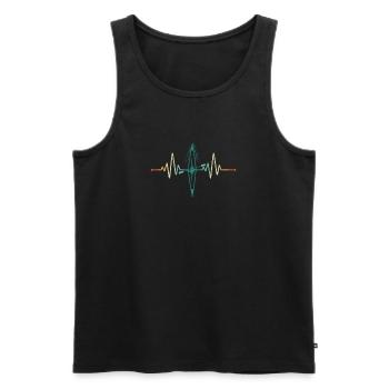 Lustige Kajak Liebhaber Vintage Kanu Bootfahren - Männer Premium Bio Tank Top - Schwarz - Vorne - Michal (187cm)