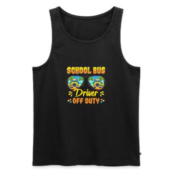 Schulbusfahrer am letzten Schultag nicht im Dienst - Männer Premium Bio Tank Top - Schwarz - Vorne - Michal (187cm)