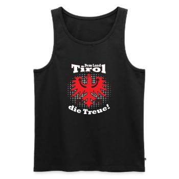 Dem Land Tirol die Treue Tirol Shirt - Männer Premium Bio Tank Top - Schwarz - Vorne - AI Model Male 178 light (178cm)