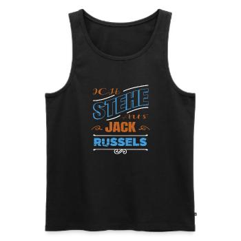 terrier geschenk pfote bullterrier schäferhund - Männer Premium Bio Tank Top - Schwarz - Vorne - Michal (187cm)