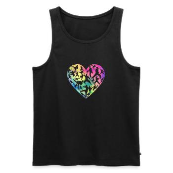 Arts Martiaux Coeur Amour Entraînement Karaté Tae Kwon Do - Débardeur bio Premium Homme - noir - Devant - Michal (187cm)