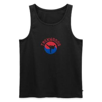 Tae Kwon Do Eum Yang Funny Taekwondo Korean - Men's Premium Organic Tank Top - black - Front - AI Model Male 178 light (178cm)