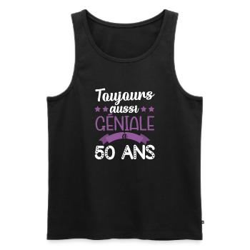 Toujours aussi géniale à 50ans cadeau anniversaire - Débardeur bio Premium Homme - noir - Devant - Michal (187cm)