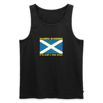 Munro Baggers Munro Bagging Wee Walk Schottischer Hügel - Männer Premium Bio Tank Top - Schwarz - Vorne - Michal (187cm)