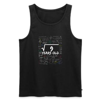 Square Root of 9 3RD Funny Math Birthday - Men's Premium Organic Tank Top - black - Front - Michal (187cm)