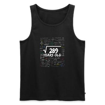 Square Root of 289 17TH Funny Math Birthday - Männer Premium Bio Tank Top - Schwarz - Vorne - Michal (187cm)