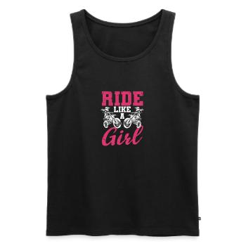 Dirt Bike Rider Motocross Enduro Bikers Ride Like - Débardeur bio Premium Homme - noir - Devant - Michal (187cm)