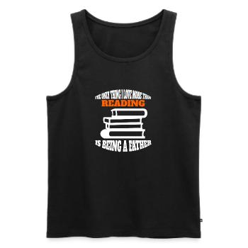 Lesen Bücher Geschenk Buch Leser Buchliebhaber - Männer Premium Bio Tank Top - Schwarz - Vorne - AI Model Male 178 light (178cm)