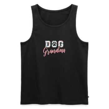 Dog Grandma - Männer Premium Bio Tank Top - Schwarz - Vorne - AI Model Male 178 light (178cm)