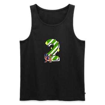 2 Jahre alt Dino American Football 2. Geburtstag - Männer Premium Bio Tank Top - Schwarz - Vorne - Michal (187cm)