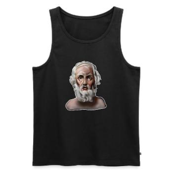 Homer Antiker Dichter - Männer Premium Bio Tank Top - Schwarz - Vorne - AI Model Male 178 light (178cm)