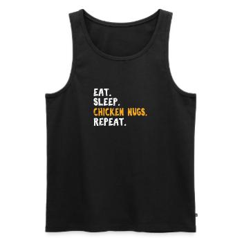 Eat. Sleep. Chicken Nugs. Repeat. Funny Chicken Nu - Men's Premium Organic Tank Top - black - Front - Michal (187cm)