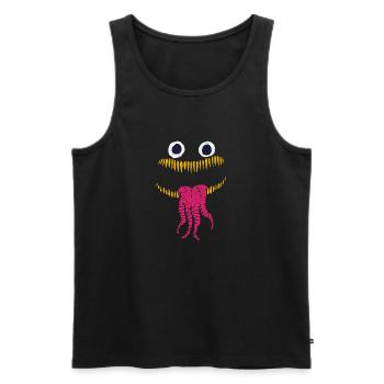 Halloween Monster Face Costume Mignon Tout-petit - Débardeur bio Premium Homme - noir - Devant - Michal (187cm)