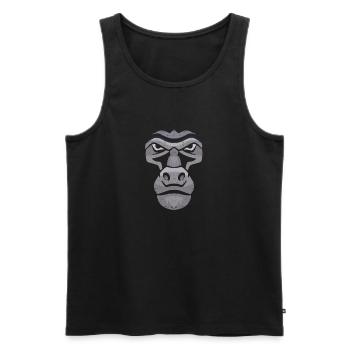 Halloween Gorilla Face Costume Mignon Bigfoot - Débardeur bio Premium Homme - noir - Devant - AI Model Male 178 light (178cm)