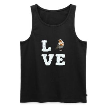 Love Birds Cute Bird Lover Funny Bird Watching Bir - Men's Premium Organic Tank Top - black - Front - AI Model Male 178 light (178cm)