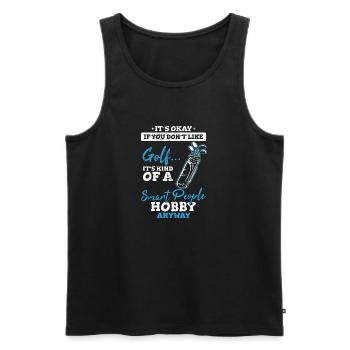 Golf Smart People Hobby Funny Golfing Lover Retire - Men's Premium Organic Tank Top - black - Front - AI Model Male 178 light (178cm)