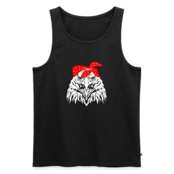 Adler - Männer Premium Bio Tank Top - Schwarz - Vorne - AI Model Male 178 light (178cm)