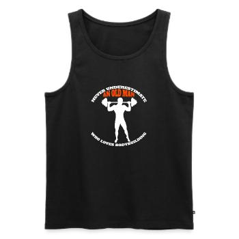 Bodybuilder Fitness Musculation Athlètes Muscle - Débardeur bio Premium Homme - noir - Devant - Michal (187cm)