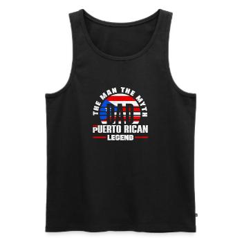 Puerto Rico Puerto Rican Boricua Puerto Rico Flag - Männer Premium Bio Tank Top - Schwarz - Vorne - Michal (187cm)