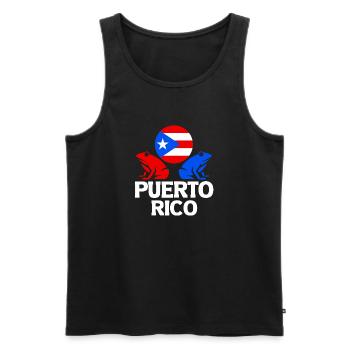 National Animal Puerto Rico Puerto Rican Boricua - Men's Premium Organic Tank Top - black - Front - Michal (187cm)