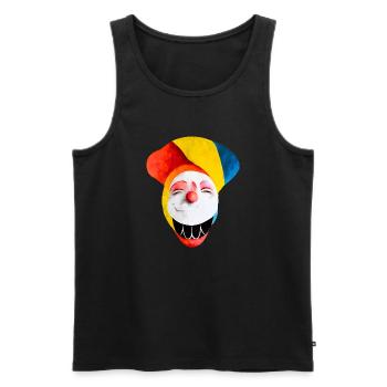 Clown Abstrakt - Männer Premium Bio Tank Top - Schwarz - Vorne - AI Model Male 178 light (178cm)