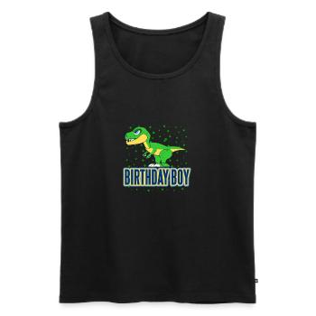 Cool T-Rex Designs Birthday Boy T-Shirt Present - Männer Premium Bio Tank Top - Schwarz - Vorne - Michal (187cm)