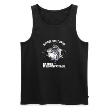 Ich bin nicht stur nur Meinungsstabil Esel Bauer - Männer Premium Bio Tank Top - Schwarz - Vorne - AI Model Male 178 light (178cm)