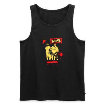 Start a Riot! - Männer Premium Bio Tank Top - Schwarz - Vorne - AI Model Male 178 light (178cm)