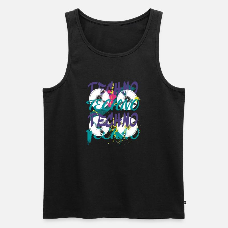 Techno art graffiti kunst - Männer Premium Bio Tank Top - Schwarz