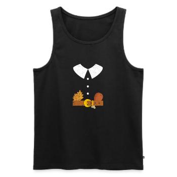 Pilger Kostüm Halloween Urlaub Lustig Thanksgiving - Männer Premium Bio Tank Top - Schwarz - Vorne - Michal (187cm)