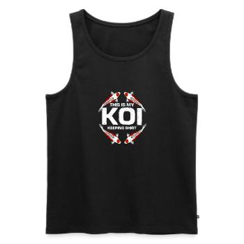 This Is My Koi Keeping Shirt Awesome Koi Lover - Men's Premium Organic Tank Top - black - Front - Michal (187cm)