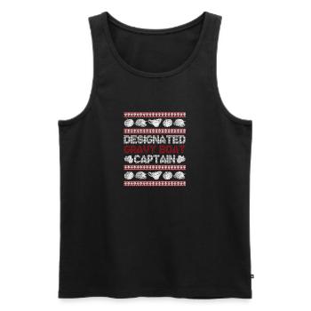 Funny Ugly Thanksgiving Turkey Designated - Men's Premium Organic Tank Top - black - Front - Michal (187cm)