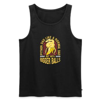 Banana Ball Python Dad Like A Regular Dad But - Männer Premium Bio Tank Top - Schwarz - Vorne - AI Model Male 178 light (178cm)