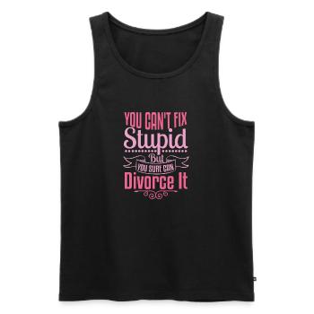 Witziges Scheidungsgeschenk Sarkastische Scheidung - Männer Premium Bio Tank Top - Schwarz - Vorne - Michal (187cm)
