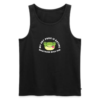 My frog is whatever bugs him - Men's Premium Organic Tank Top - black - Front - AI Model Male 178 light (178cm)