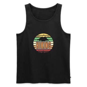 Retro Vintage Awesome Hiking Peaks T-Shirt Cadeau - Débardeur bio Premium Homme - noir - Devant - AI Model Male 178 light (178cm)