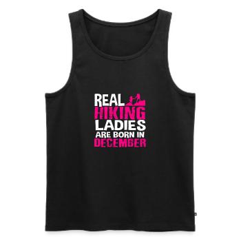 Real Hiking Ladies Are Born In December Retro - Männer Premium Bio Tank Top - Schwarz - Vorne - Michal (187cm)