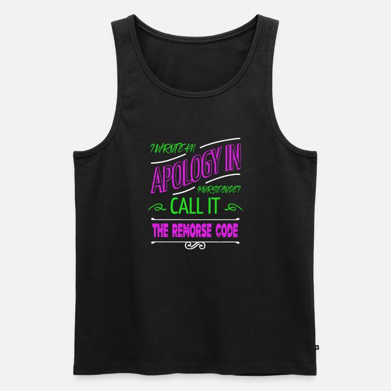 college student programming computer language - Men's Premium Organic Tank Top - black