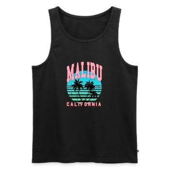 malibu palmen California - Männer Premium Bio Tank Top - Schwarz - Vorne - Michal (187cm)