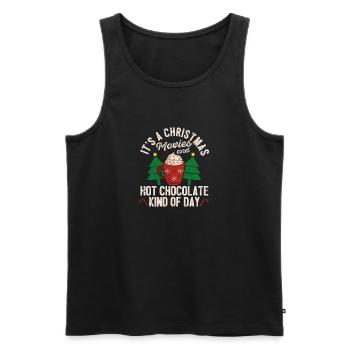 Es ist ein Weihnachten Filme und heiße Schokolade - Männer Premium Bio Tank Top - Schwarz - Vorne - AI Model Male 178 light (178cm)