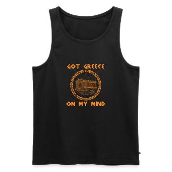 Antike Griechische Mythologie und Griechisches - Männer Premium Bio Tank Top - Schwarz - Vorne - AI Model Male 178 light (178cm)