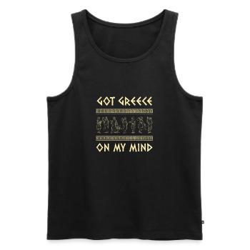 Antike Griechische Mythologie und Griechisches - Männer Premium Bio Tank Top - Schwarz - Vorne - AI Model Male 178 light (178cm)
