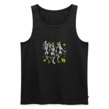 Bonne Saint-Patrick Saint Patrick Irlande Irlandais - Débardeur bio Premium Homme - noir - Devant - AI Model Male 178 light (178cm)