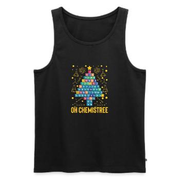 Oh Chemistree Science Arbre de Noël Chimie - Débardeur bio Premium Homme - noir - Devant - Michal (187cm)