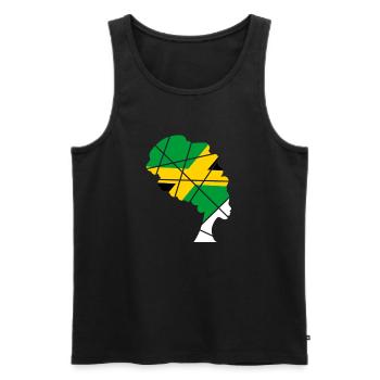 Jamaica Heritage Jamaican Black Woman - Men's Premium Organic Tank Top - black - Front - AI Model Male 178 light (178cm)