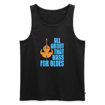 All About That Bass For Blues Cool Cute Retro - Men's Premium Organic Tank Top - black - Front - Michal (187cm)