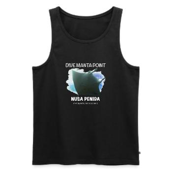 Geschenkidee Dive Manta Point Nusa Penida - Männer Premium Bio Tank Top - Schwarz - Vorne - Michal (187cm)