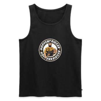 Hopfenkrieger Saufen Lustiges Bier Liebhaber Biert - Männer Premium Bio Tank Top - Schwarz - Vorne - Michal (187cm)