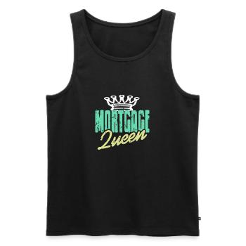 Hypothèque QUEEN Cool Rétro Vintage Banker T-Shirt - Débardeur bio Premium Homme - noir - Devant - Michal (187cm)